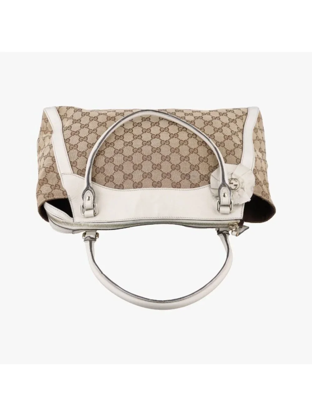 Gucci GG Abbey Brown Canvas Leather Shoulder